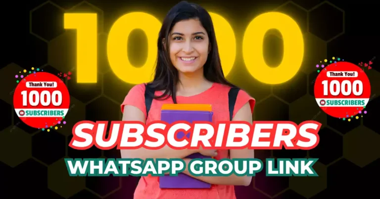 YouTube 1k Subscribers WhatsApp Group Link
