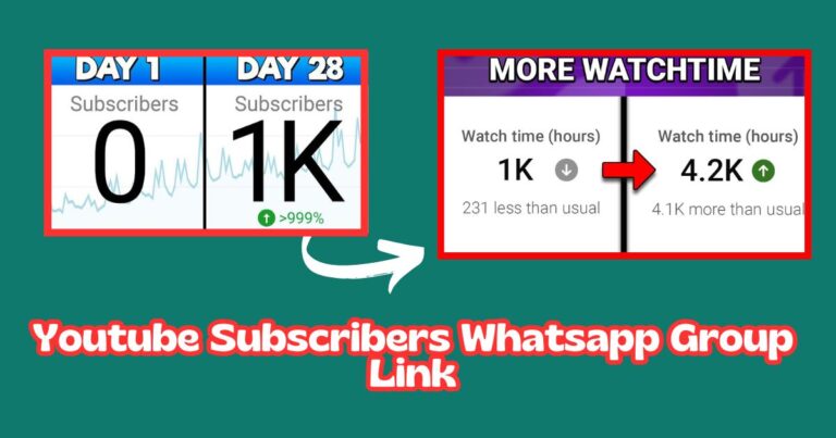 Youtube Subscribers Whatsapp Group Link